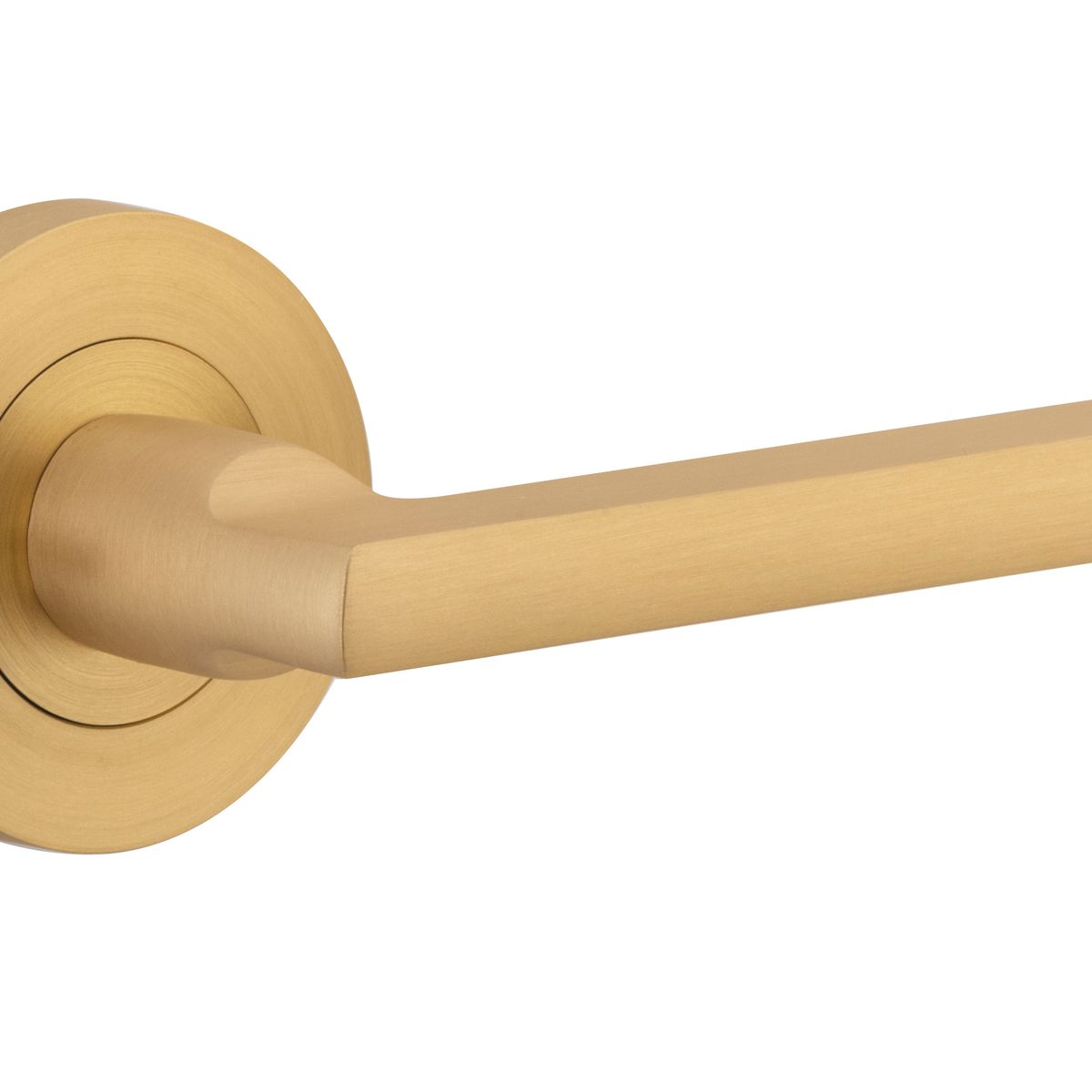 9365 - Baltimore Lever - Round Rose - Brushed Brass - Passage