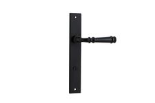 12706P85 - Verona Lever - Rectangular Backplate - Matt Black - Privacy