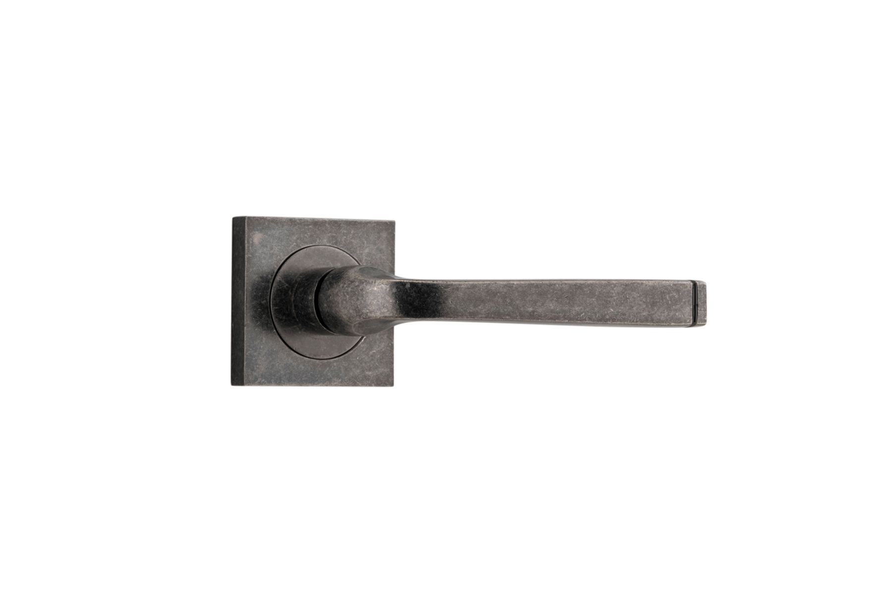 0397 - Annecy Lever - Square Rose - Distressed Nickel - Passage