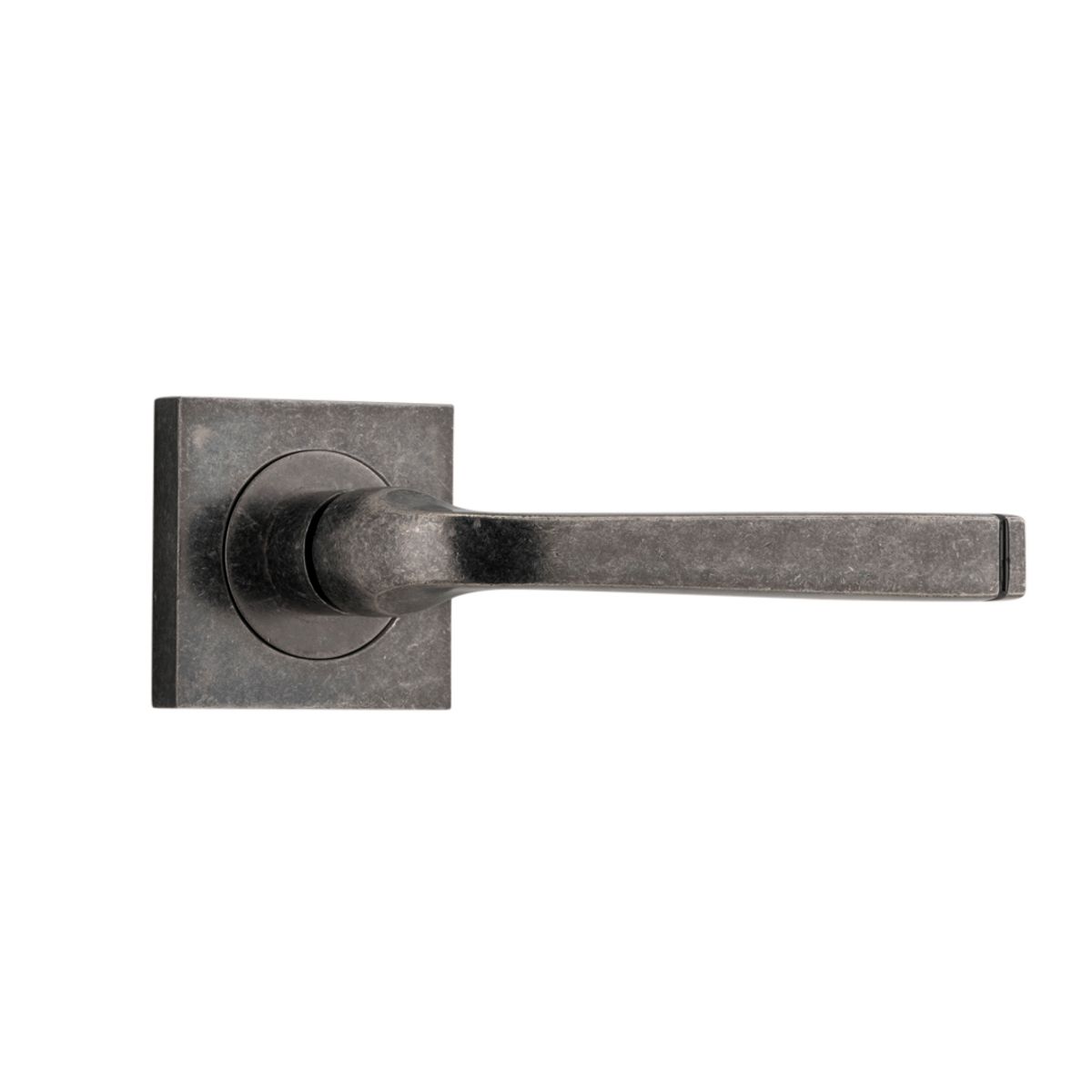 0397 - Annecy Lever - Square Rose - Distressed Nickel - Passage