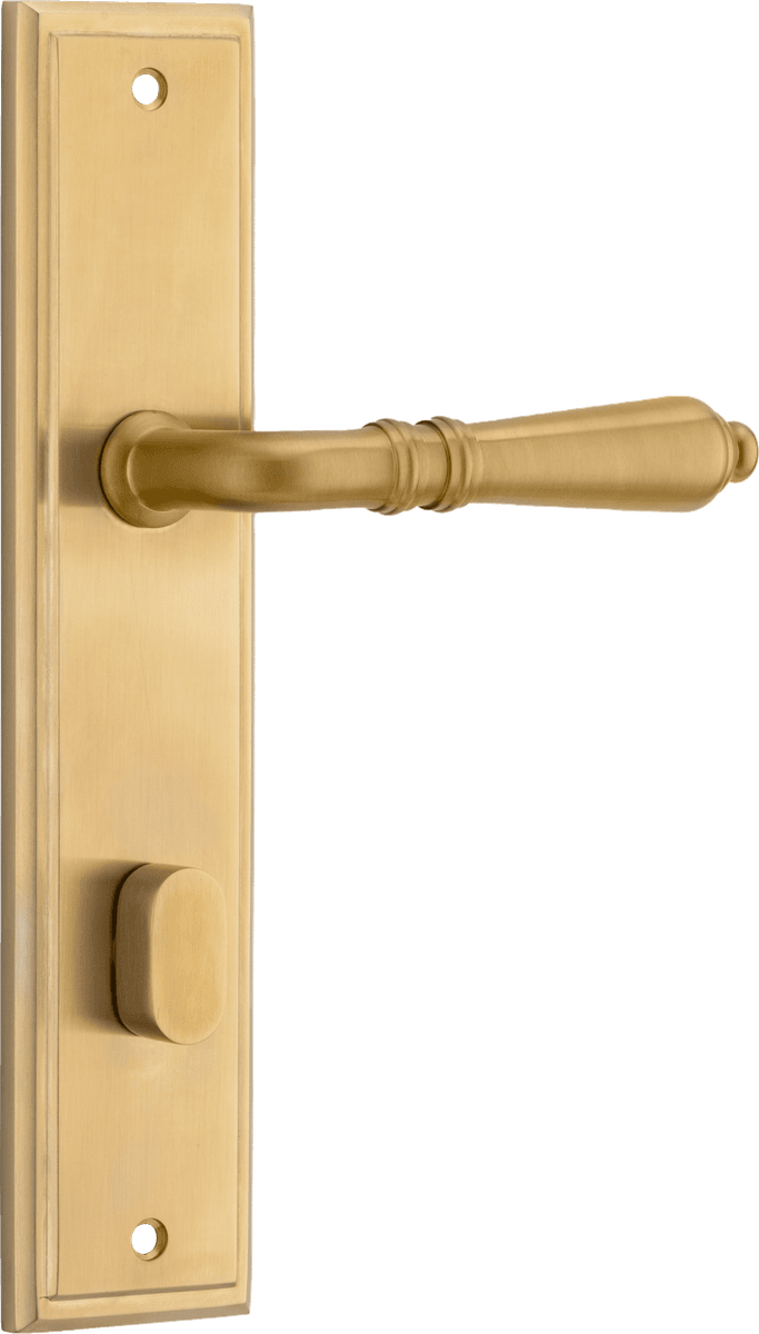 16236P85 - Sarlat Lever - Stepped Backplate - Brushed Gold PVD - Privacy