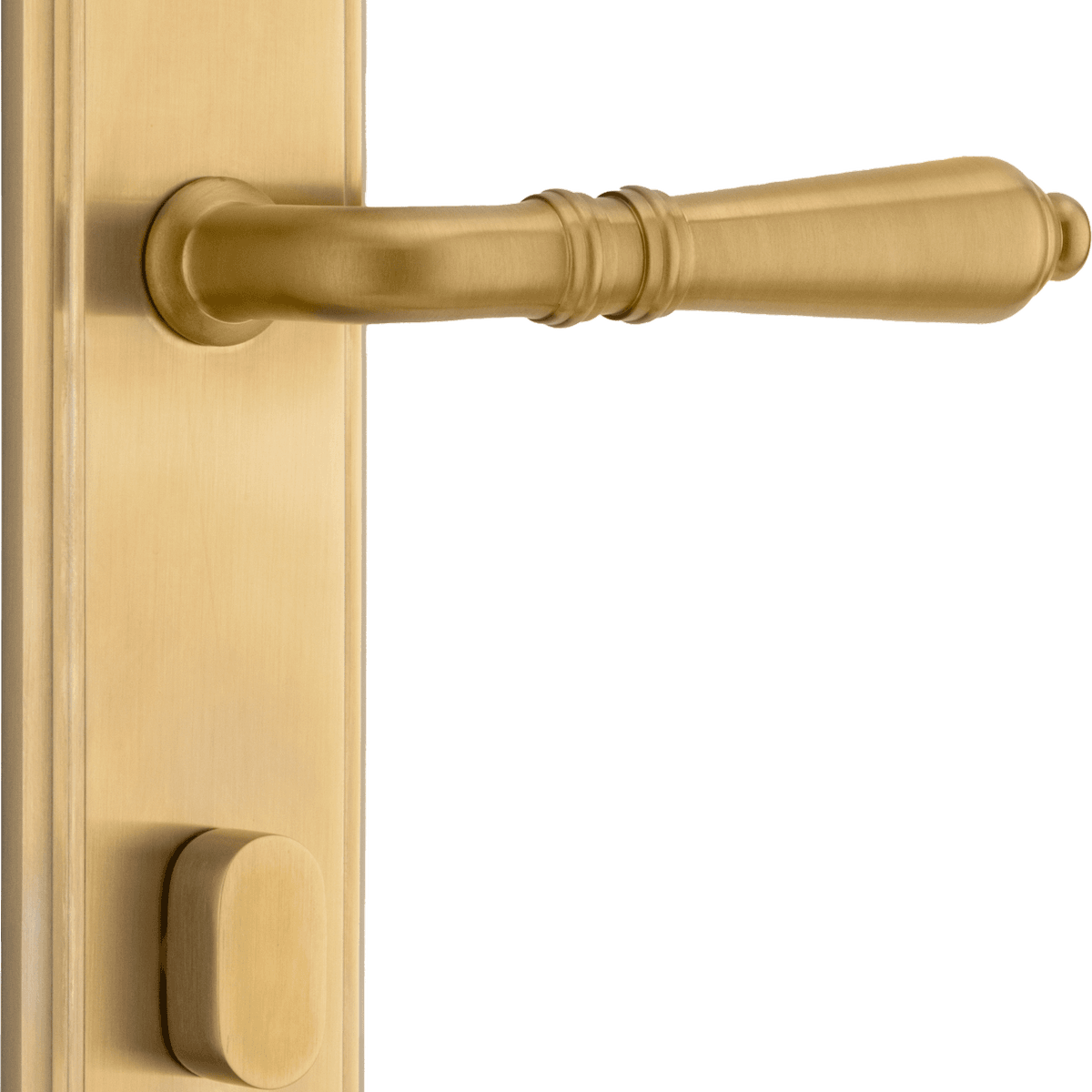 16236P85 - Sarlat Lever - Stepped Backplate - Brushed Gold PVD - Privacy