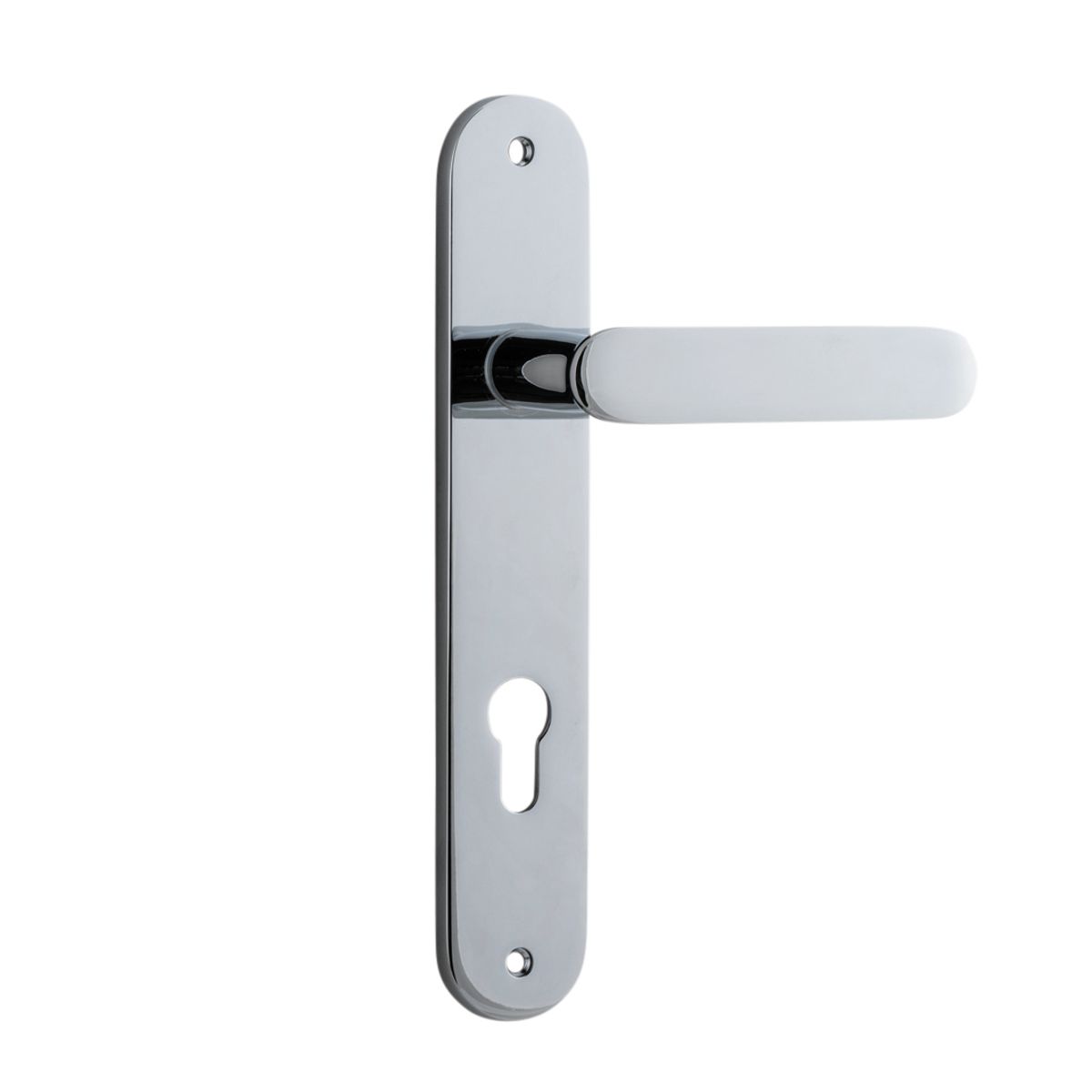 11764E85 - Bronte Lever - Oval Backplate - Polished Chrome - Entrance