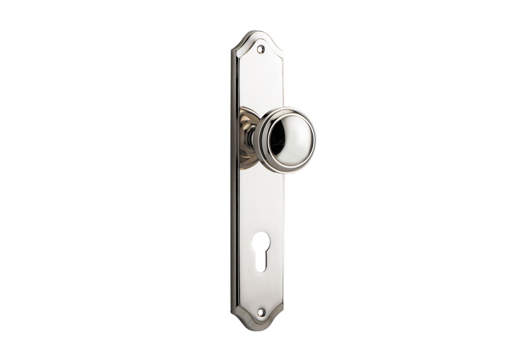 14326E85 - Paddington Knob - Shouldered Backplate - Polished Nickel - Entrance