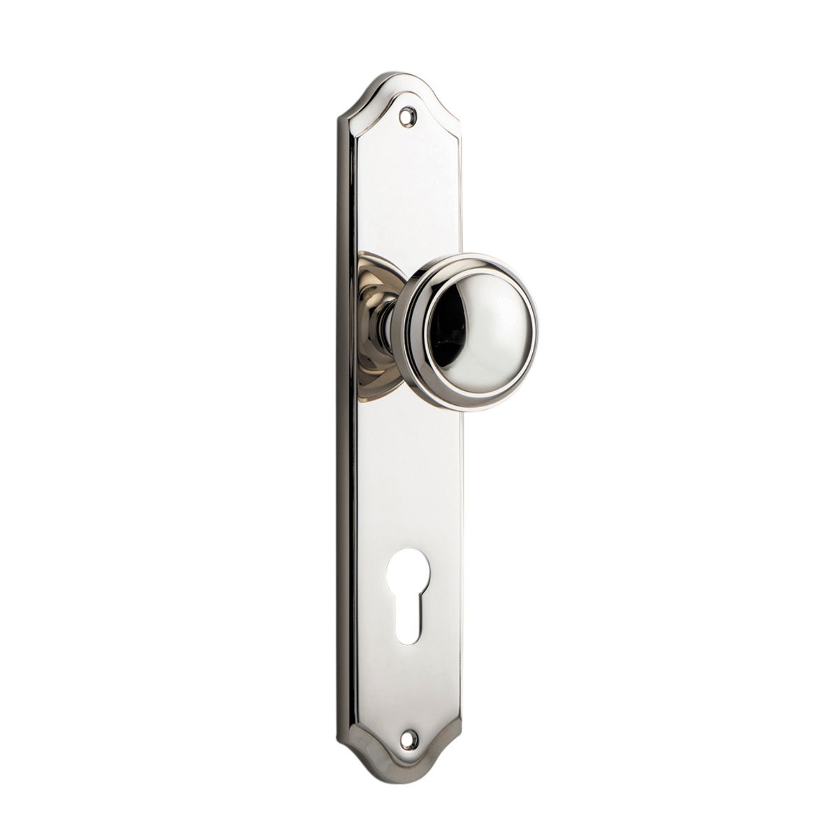 14326E85 - Paddington Knob - Shouldered Backplate - Polished Nickel - Entrance