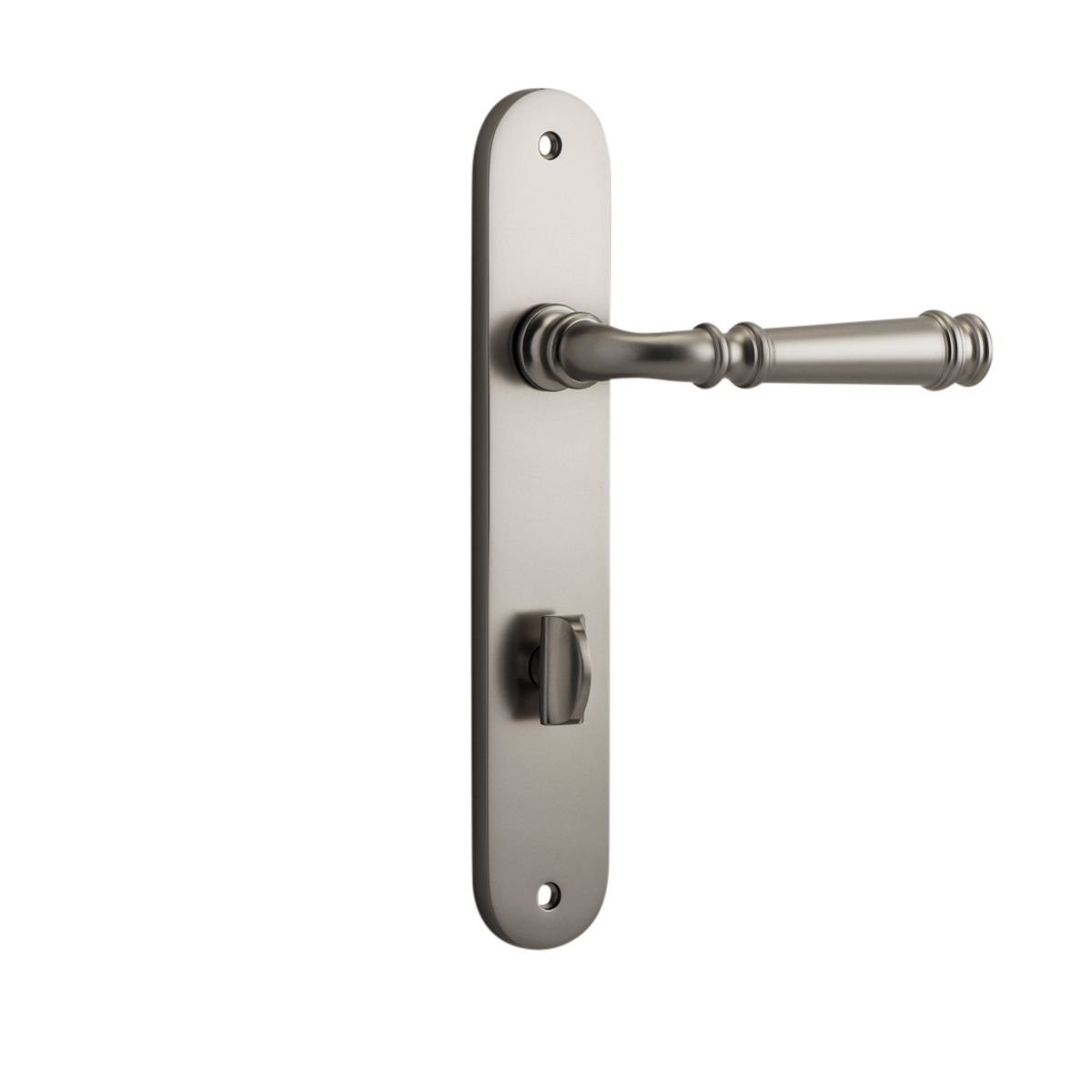14730P85 - Verona Lever - Oval Backplate - Satin Nickel - Privacy