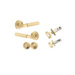 16261KPRIV60 - Brunswick Lever - Round Rose Privacy Kit - Brushed Gold PVD - Privacy