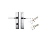 11744KPRIV60 - Annecy Lever - Stepped Backplate Privacy Kit with Privacy Turn - Polished Chrome - Privacy