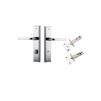 Annecy Lever - Stepped Backplate Privacy Kit with Privacy Turn