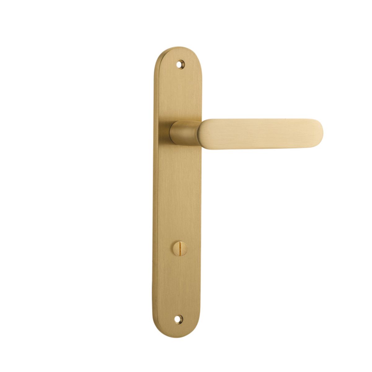 15264P85 - Bronte Lever - Oval Backplate - Brushed Brass - Privacy