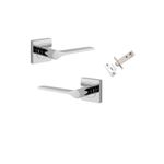 0434KPASS60 - Como Lever - Square Rose Passage Kit - Polished Chrome - Passage