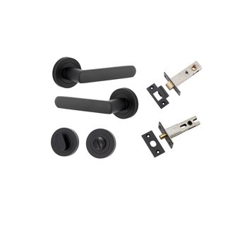Osaka Lever - Round Rose Privacy Kit with Separate Privacy Turn