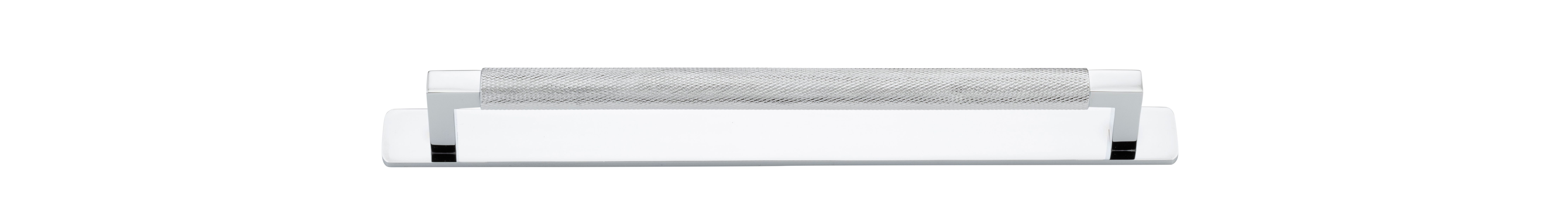 22122B - Brunswick Cabinet Pull with Backplate  - CTC256mm - Polished Chrome