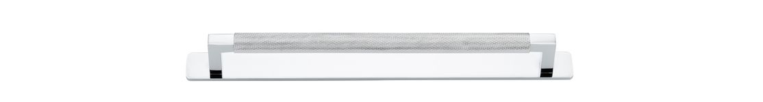 22122B - Brunswick Cabinet Pull with Backplate  - CTC256mm - Polished Chrome