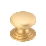 0578 - Sarlat Cupboard Knob - P27xD32mm - Brushed Brass