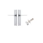 12282KPASS60 - Baltimore Lever - Chamfered Backplate Passage Kit - Brushed Chrome - Passage
