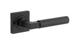 0413KIBPRIV60 - Berlin Lever - Square Rose Privacy Kit (Inbuilt Privacy) - Matt Black - Privacy