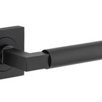 0413KIBPRIV60 - Berlin Lever - Square Rose Privacy Kit (Inbuilt Privacy) - Matt Black - Privacy