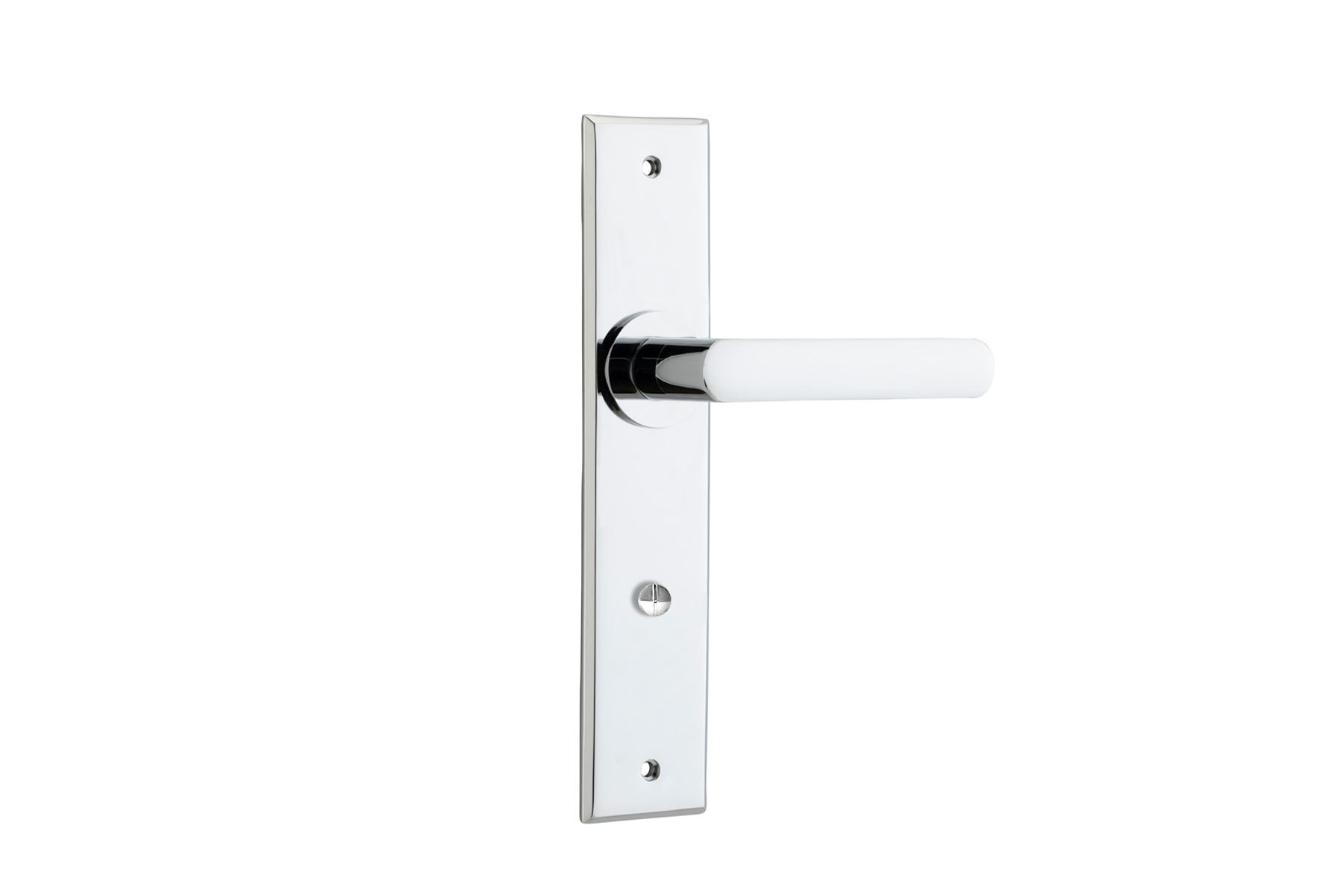 11868 - Osaka Lever - Chamfered Backplate - Polished Chrome - Passage
