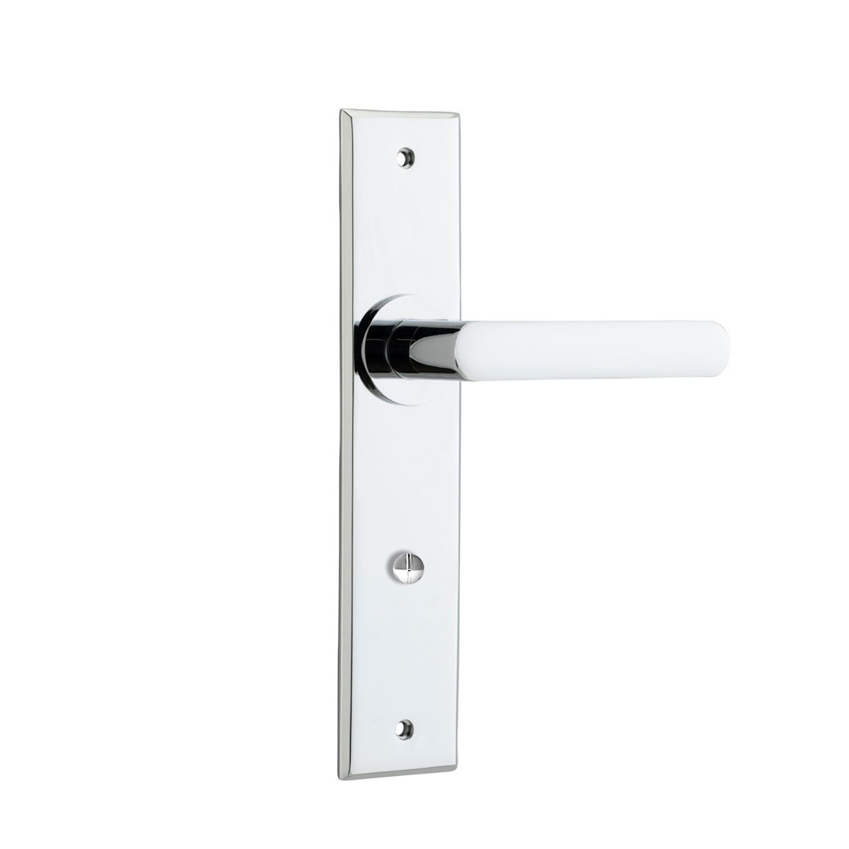 11868 - Osaka Lever - Chamfered Backplate - Polished Chrome - Passage