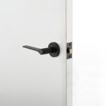 0363 - Como Lever - Round Rose - Matt Black - Passage
