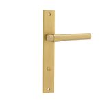 16396P85 - Helsinki Lever - Rectangular Backplate - Brushed Gold PVD - Privacy