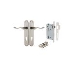 14924KENTR60KK - Stirling Lever - Oval Backplate Entrance Kit with High Security Lock - Satin Nickel - Entrance