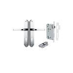 11720KENTR60KK - Annecy Lever - Shouldered Backplate Entrance Kit with High Security Lock - Polished Chrome - Entrance