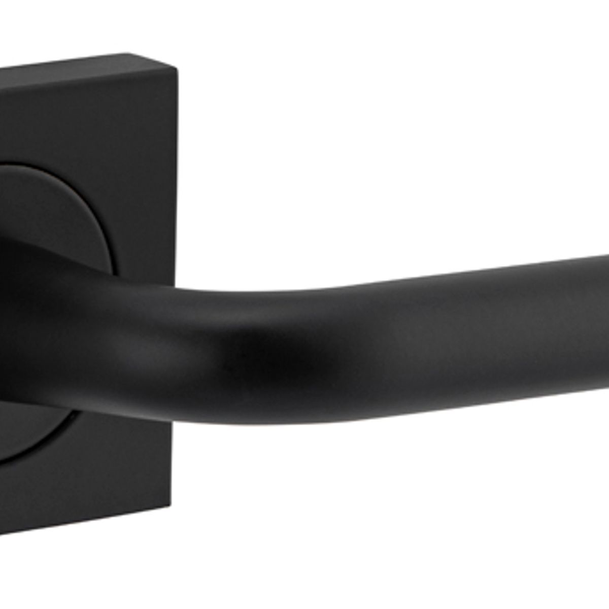 20363 - Oslo Lever - Square Rose - Matt Black - Passage