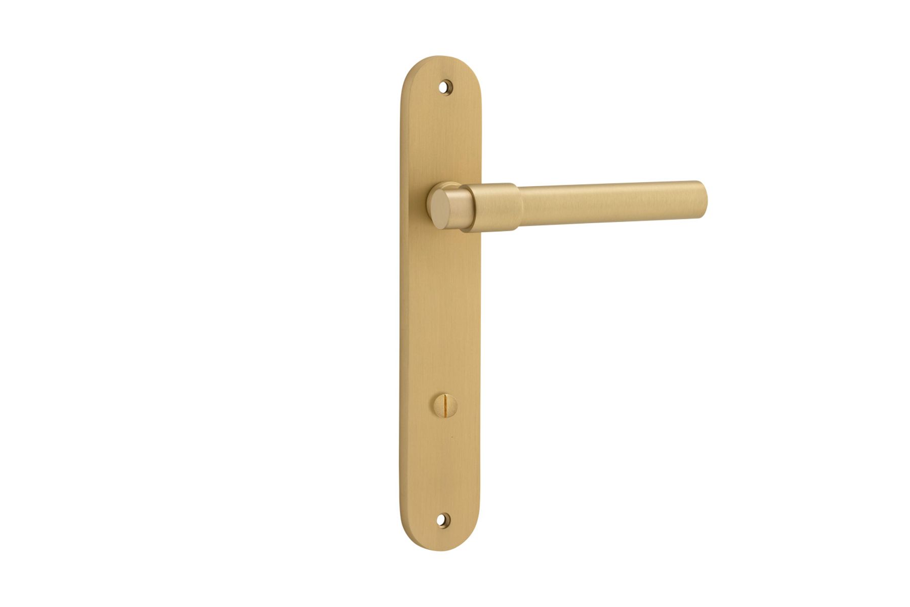 16400P85 - Helsinki Lever - Oval Backplate - Brushed Gold PVD - Privacy