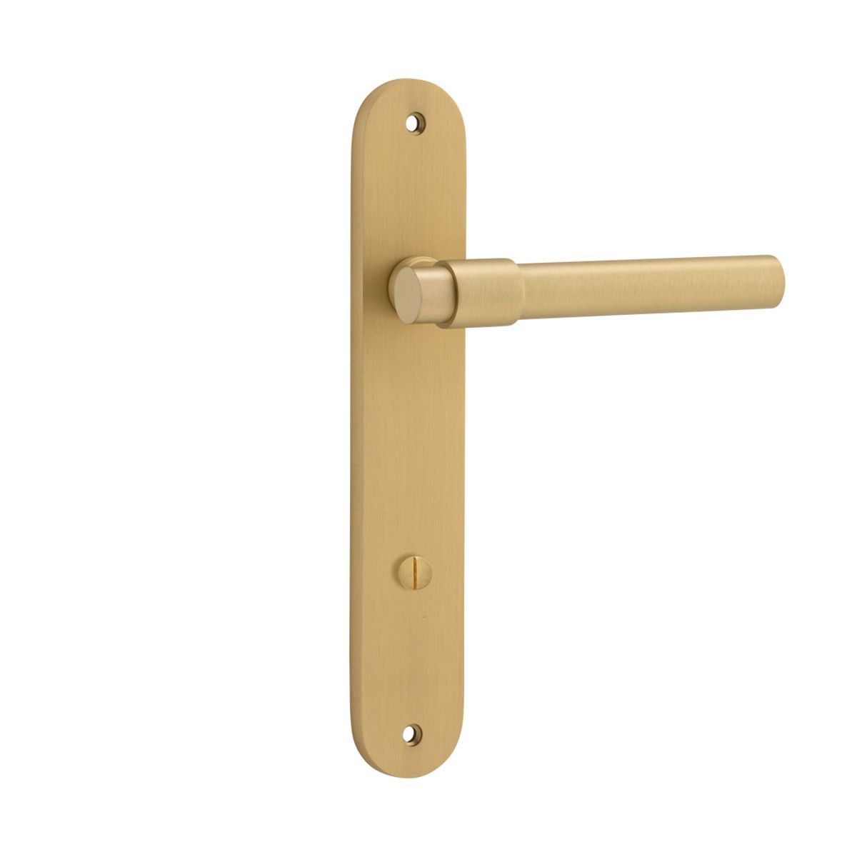 16400P85 - Helsinki Lever - Oval Backplate - Brushed Gold PVD - Privacy