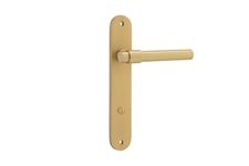 16400P85 - Helsinki Lever - Oval Backplate - Brushed Gold PVD - Privacy