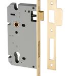 17163 - 85mm Euro Mortice Locks - 60mm Backset - Brushed Gold PVD