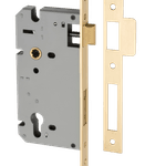 17163 - 85mm Euro Mortice Locks - 60mm Backset - Brushed Gold PVD