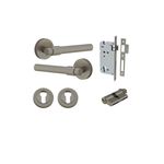 16526KENTR60KK - Helsinki Lever - Round Rose Entrance Kit with Separate High Security Lock - Graphite PVD - Entrance