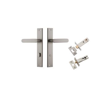 Bronte Lever - Rectangular Backplate Privacy Kit with Privacy Turn