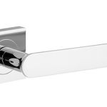 0404KIBPRIV60 - Bronte Lever - Square Rose Privacy Kit (Inbuilt Privacy) - Polished Chrome - Privacy