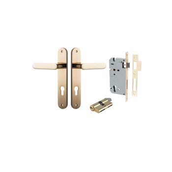 Bronte Lever - Oval Backplate Entrance Kit with High Security Lock