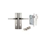14744KENTR60KT - Annecy Lever - Stepped Backplate Entrance Kit with High Security Lock - Satin Nickel - Entrance