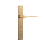 15254P85 - Como Lever - Rectangular Backplate - Brushed Brass - Privacy