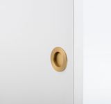 21792 - Round Flush Pull - Brushed Brass - Passage