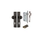 10842KENTR60KK - Guildford Knob - Stepped Backplate Entrance Kit with High Security Lock - Signature Brass - Entrance