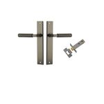 16852KPASS60 - Brunswick Lever - Rectangular Backplate Passage Kit - Graphite PVD - Passage
