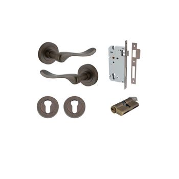 Stirling Lever - Round Rose Entrance Kit with Separate High Security Lock
