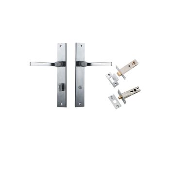 Annecy Lever - Rectangular Backplate Privacy Kit with Privacy Turn