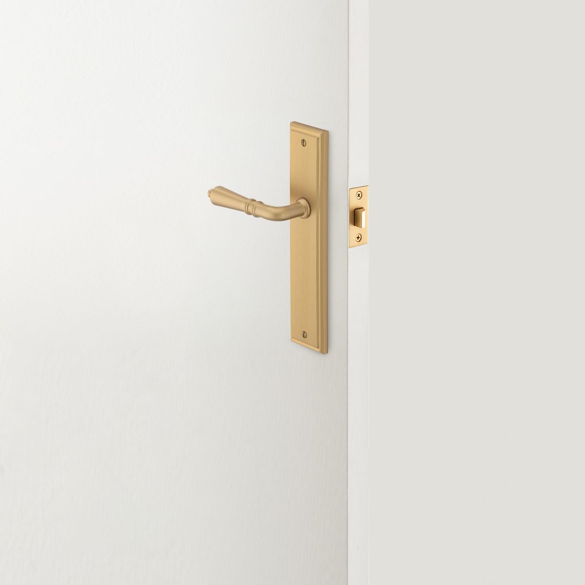 15736KPASS60 - Sarlat Lever - Stepped Backplate Passage Kit - Brushed Brass - Passage