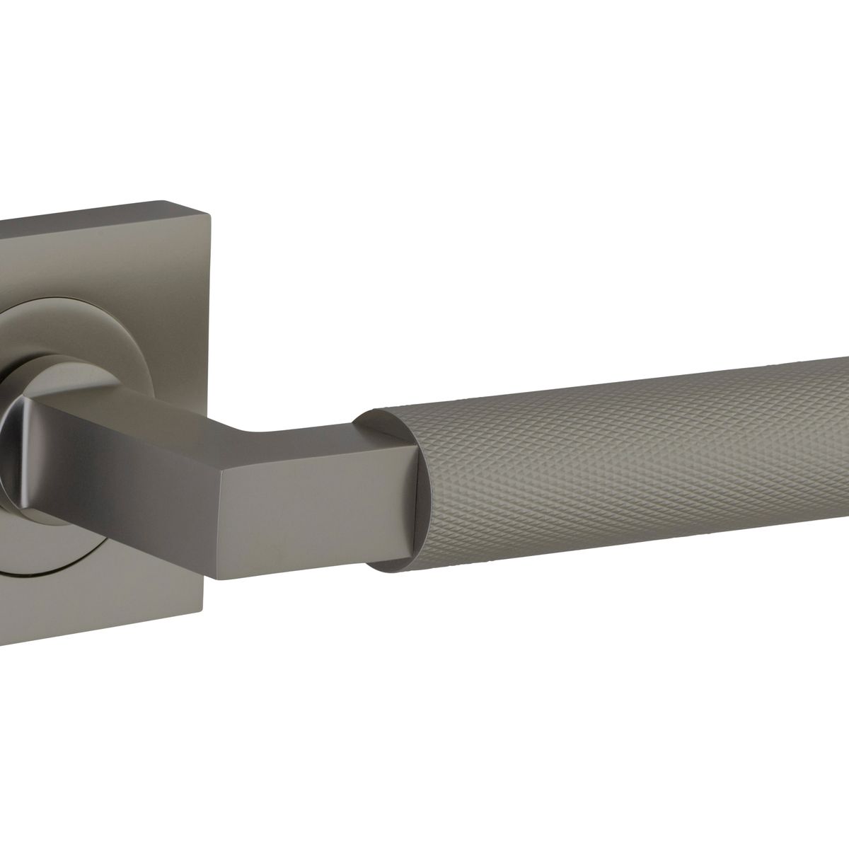 16869 - Brunswick Lever - Square Rose - Graphite PVD - Passage