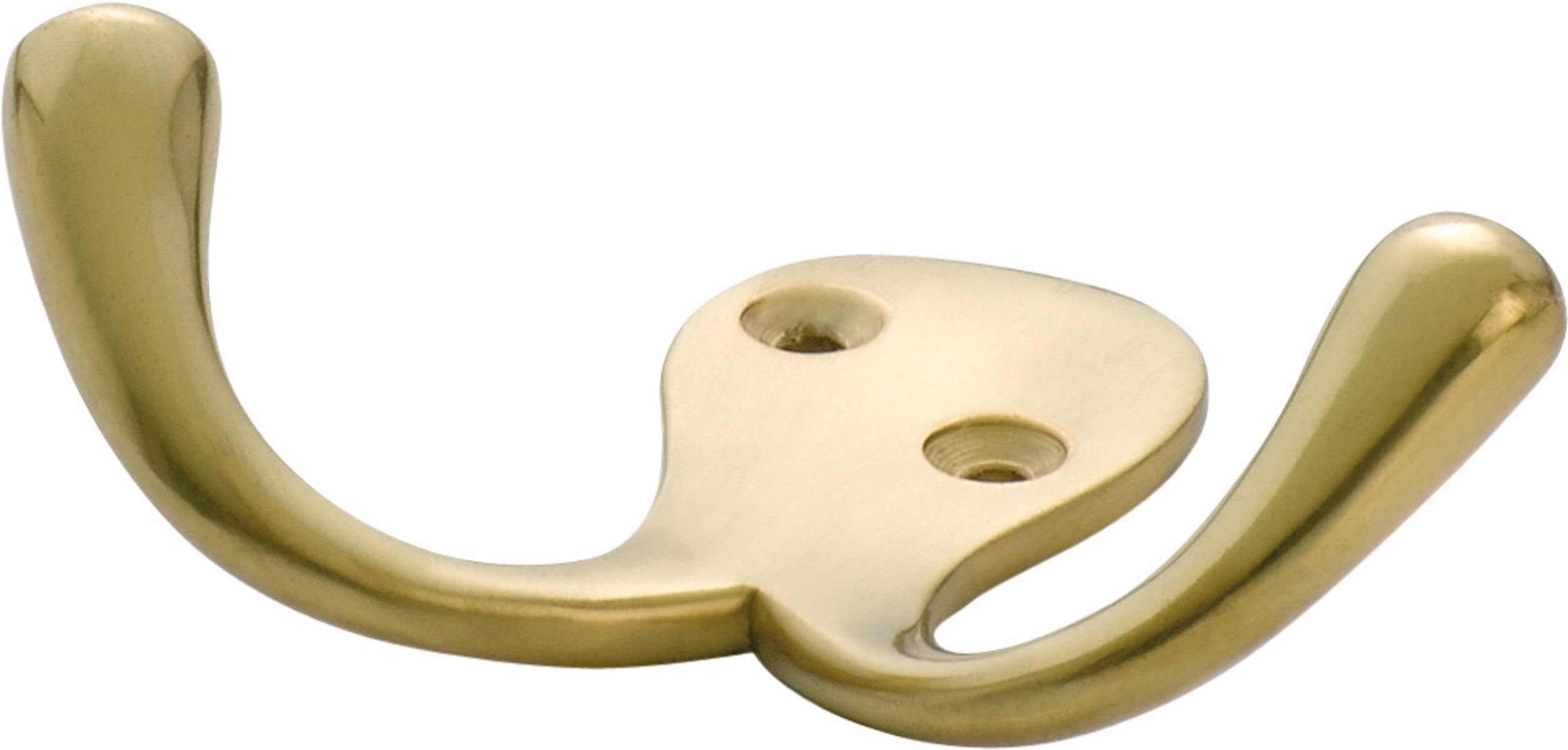 Compas Robe Hook Double Robe Hooks - Polished Brass - TradCo