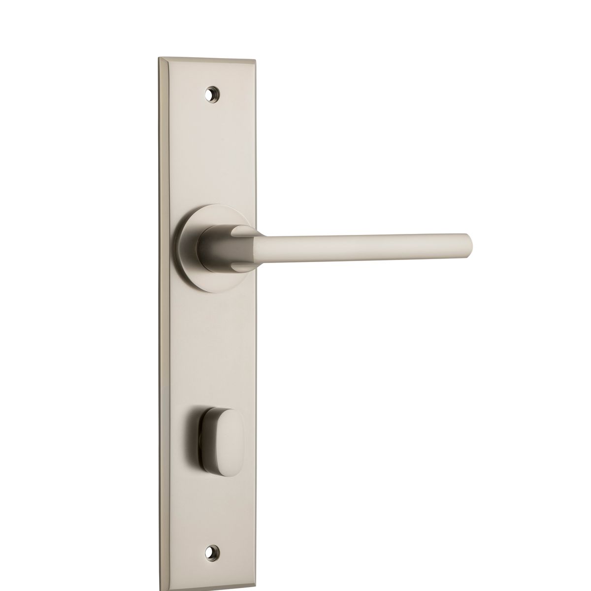 14782P85 - Baltimore Lever - Chamfered Backplate - Satin Nickel - Privacy