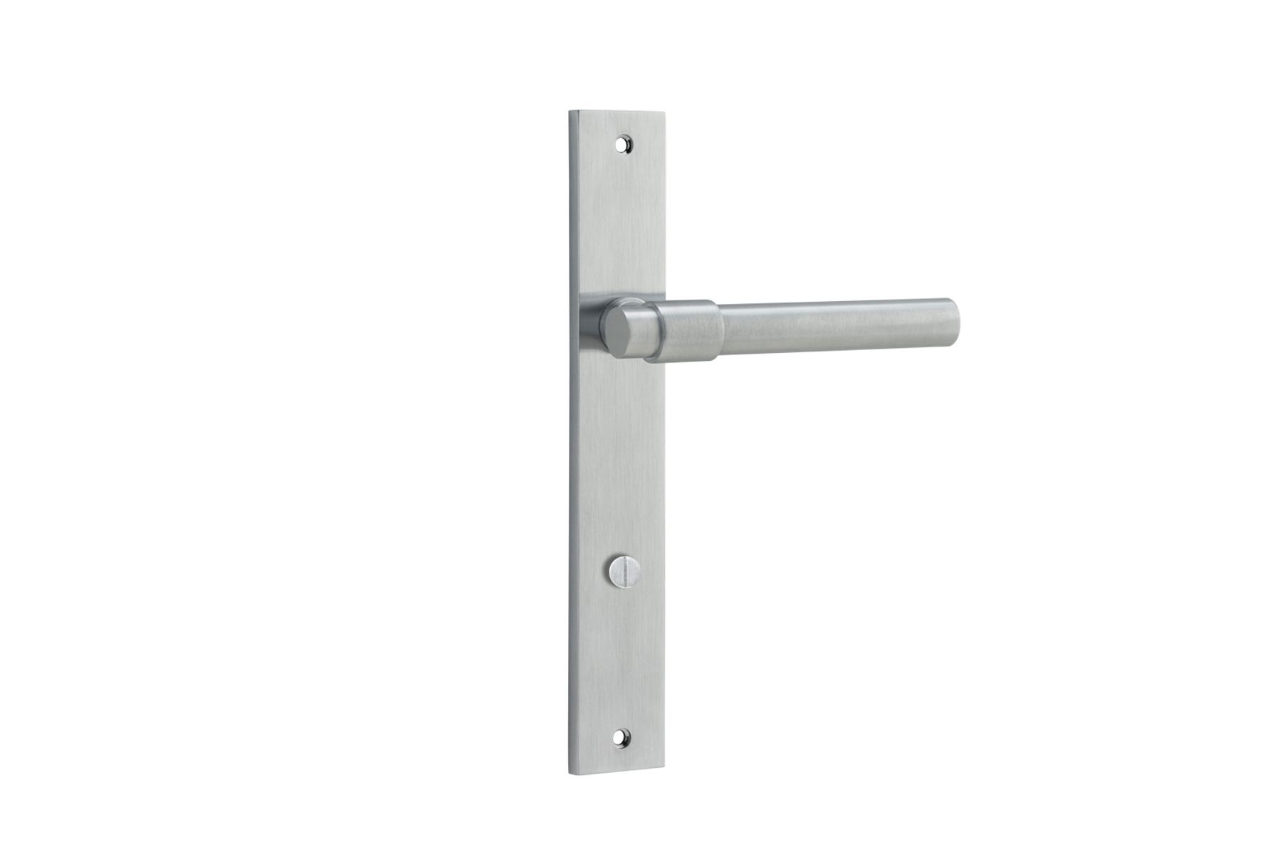 12396P85 - Helsinki Lever - Rectangular Backplate - Brushed Chrome - Privacy